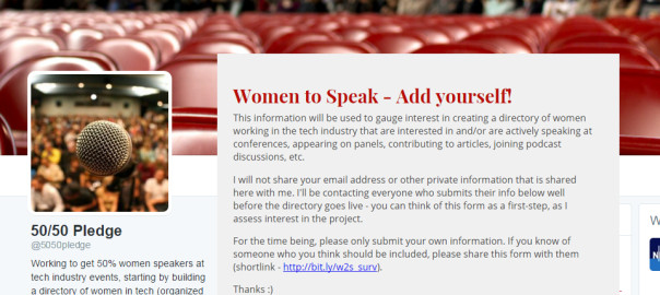 5050Pledge Weibliche Sprecherinnen aus IT Tech